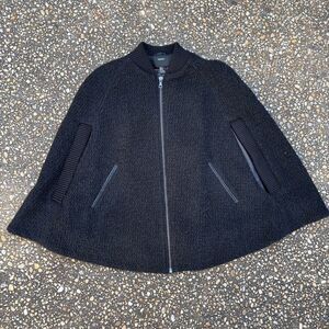 Forever 21 black boucle cape